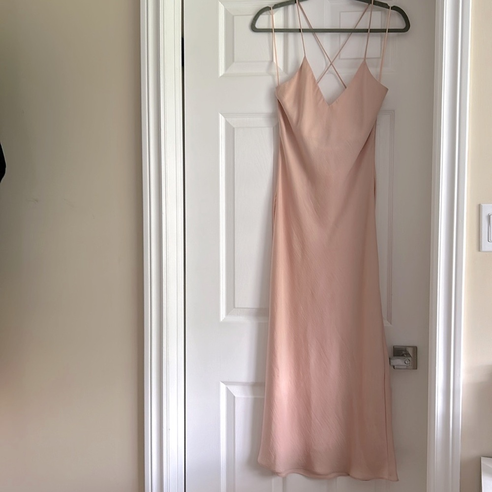 Cotton candy LA satin maxi dress
